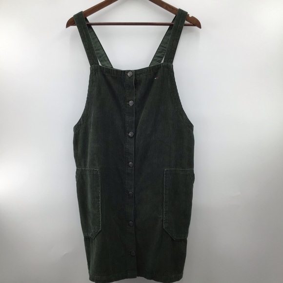 Tommy Hilfiger Green Corduroy Overall Dress - Picture 2 of 12